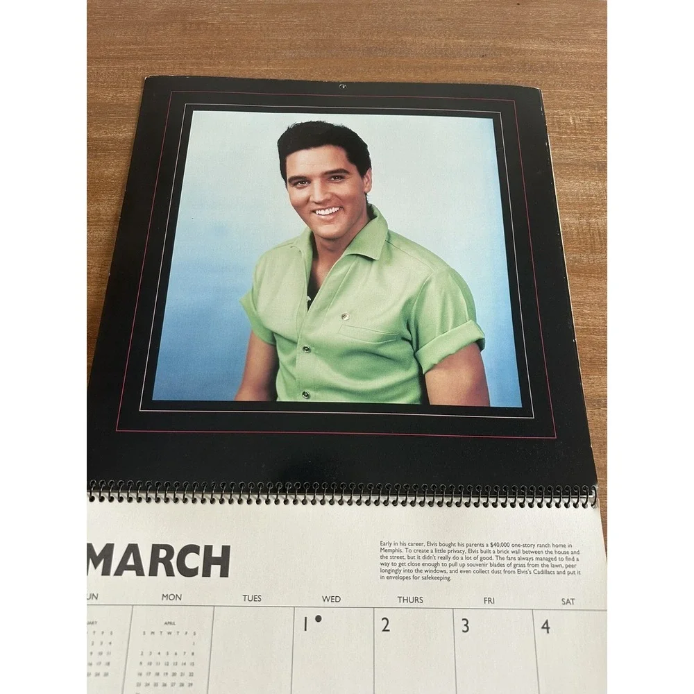 VINTAGE 1995 ELVIS PRESLEY CALENDAR UNMARKED‎